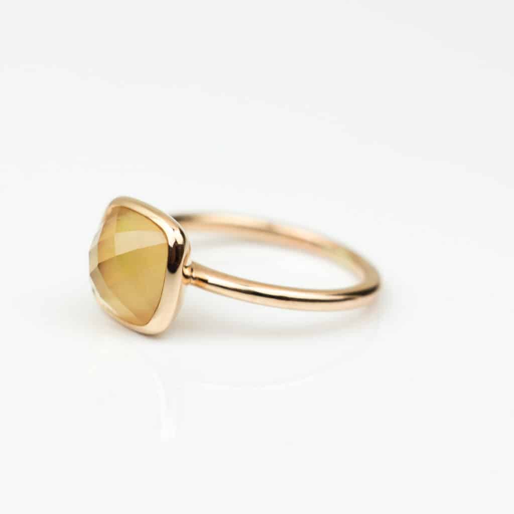 Artur Scholl ring roségoud met Citrien en Parelmoer