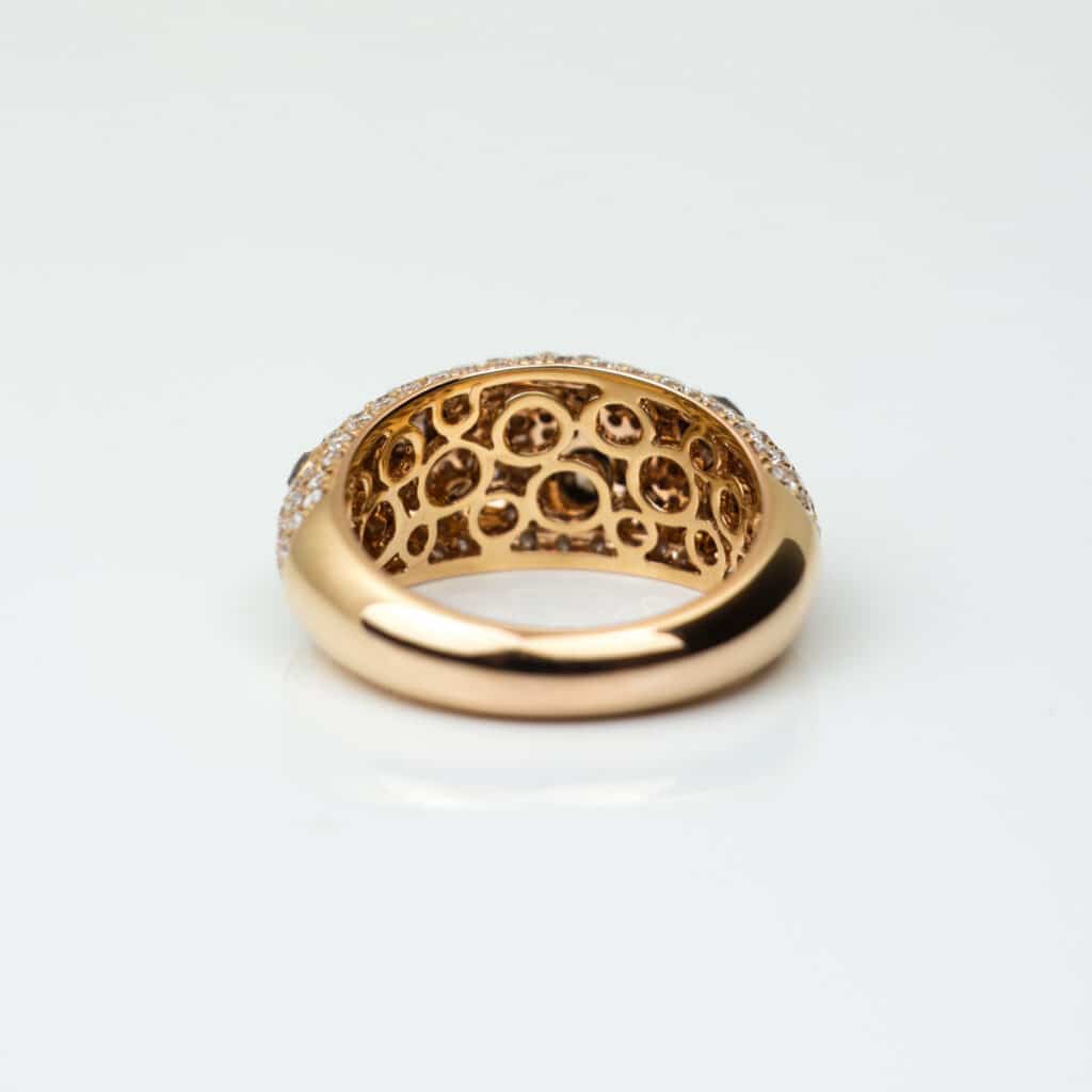 Artur Scholl ring roségoud met witte en champagnediamant 30/13503R/BCH