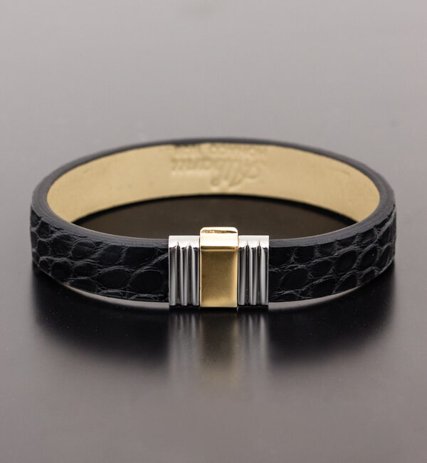 Ga door Op de kop van Smaak Albanu armband croco black 699 CROCO OR - Van Hell Juweliers