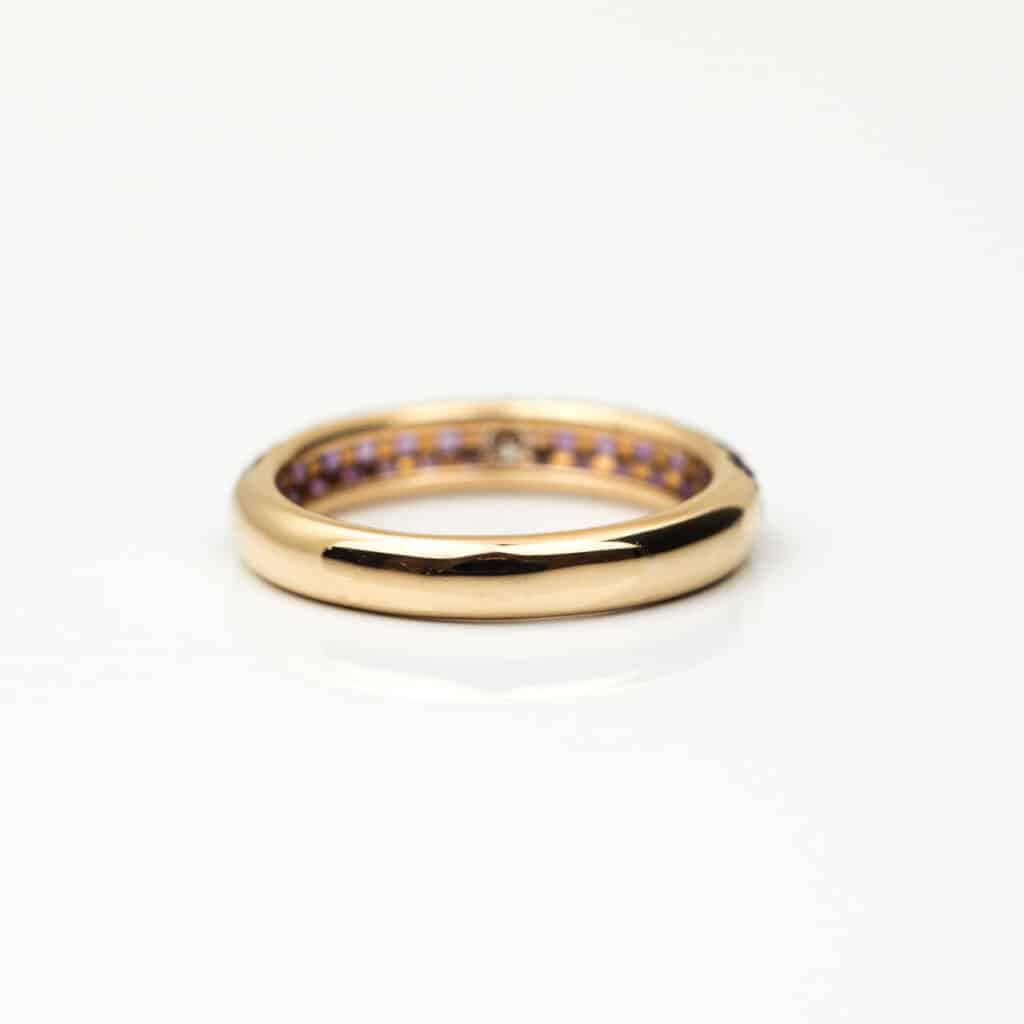 Rivoir ring 18 karaat roségoud met amethist en diamant 495044 cp21255