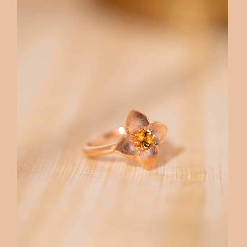 Bron Poppy roségouden ring met citrien 8RR4918MCI