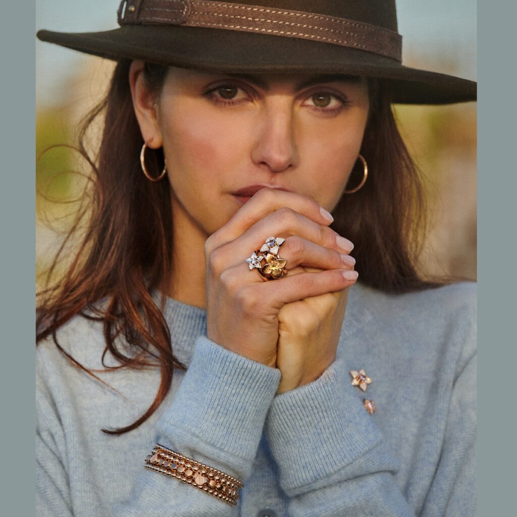 Bron Poppy witgouden ring met ioliet en diamant 8RW4919IOBR