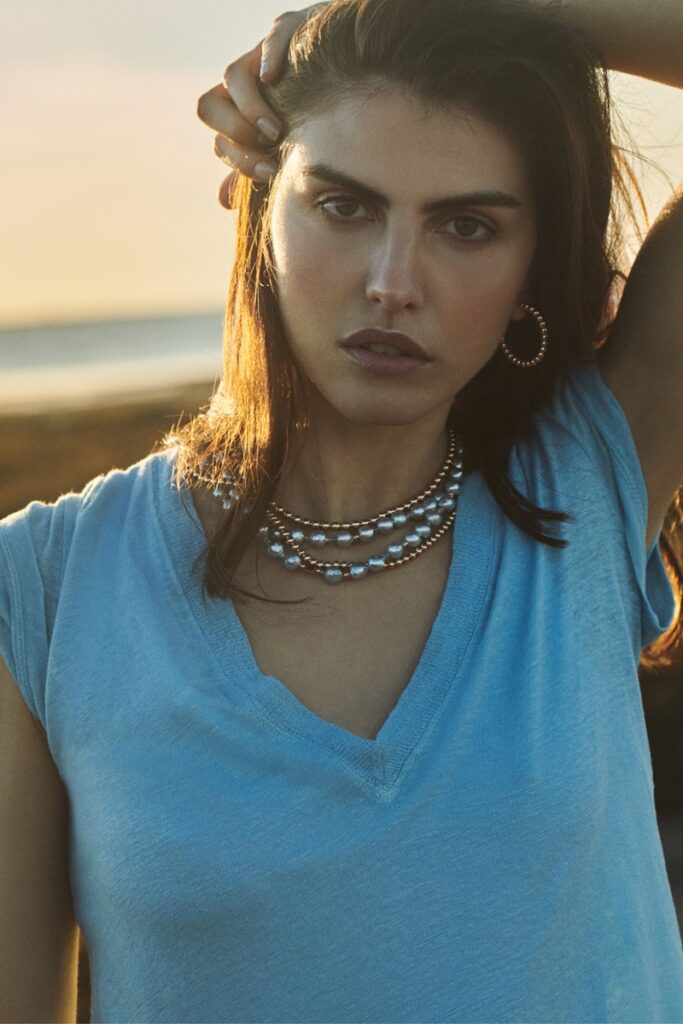 Bron roségouden collier met Akoyaparels 8CR4416AKB9AQCI
