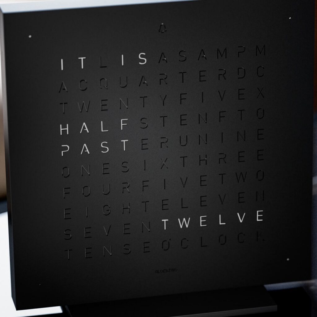 Qlocktwo Earth 13.5 Deep Black