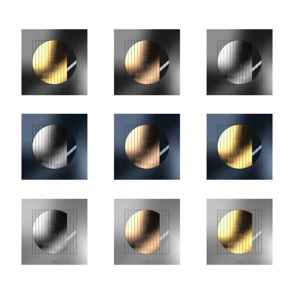 Qlocktwo Moon – Midnight Gold 90