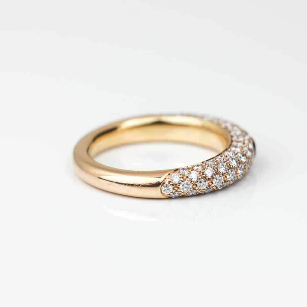 Artur Scholl ring roségoud met oranje saffier en diamant 30/AW21064R/0s