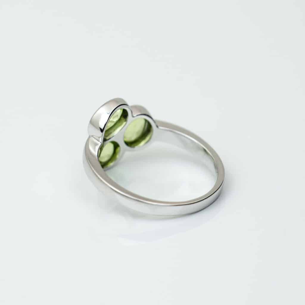 Ring witgoud met peridot en diamant TT053R02PD
