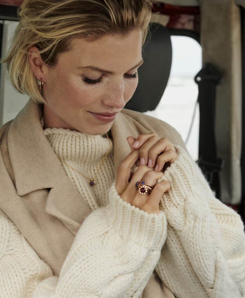 Bron Sprite roségouden ring met rhodoliet 8RR4589RH