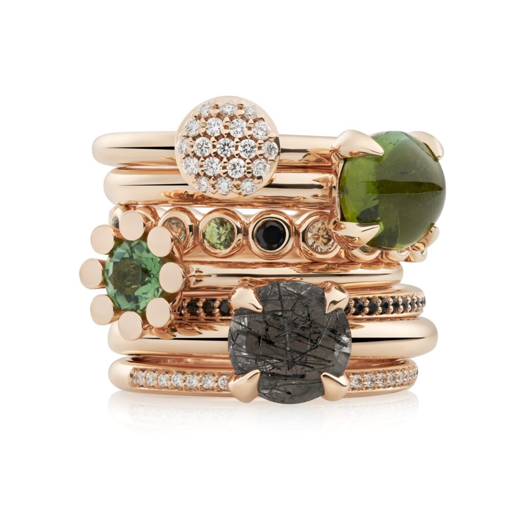 Bron Catch roségouden ring met groene toermalijn 8RR4782GTC