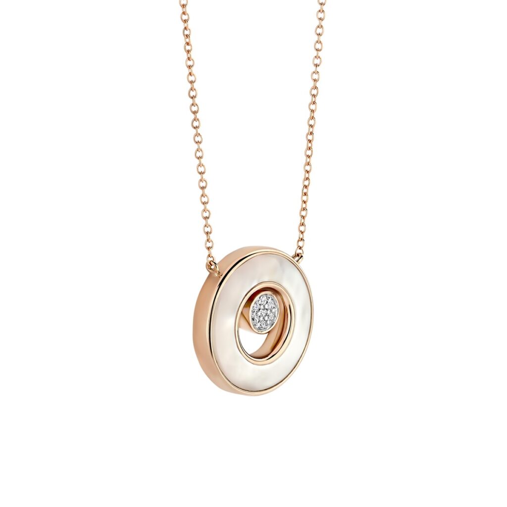 Tirisi Jewelry roségouden collier met parelmoer TN9107SC(2P)