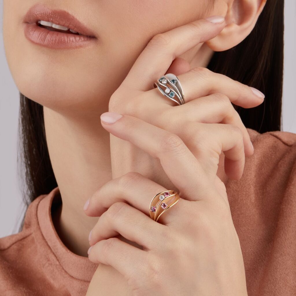 Annamaria Cammilli Dune Color White Ice Gold met toermalijnen GAN3375WT02