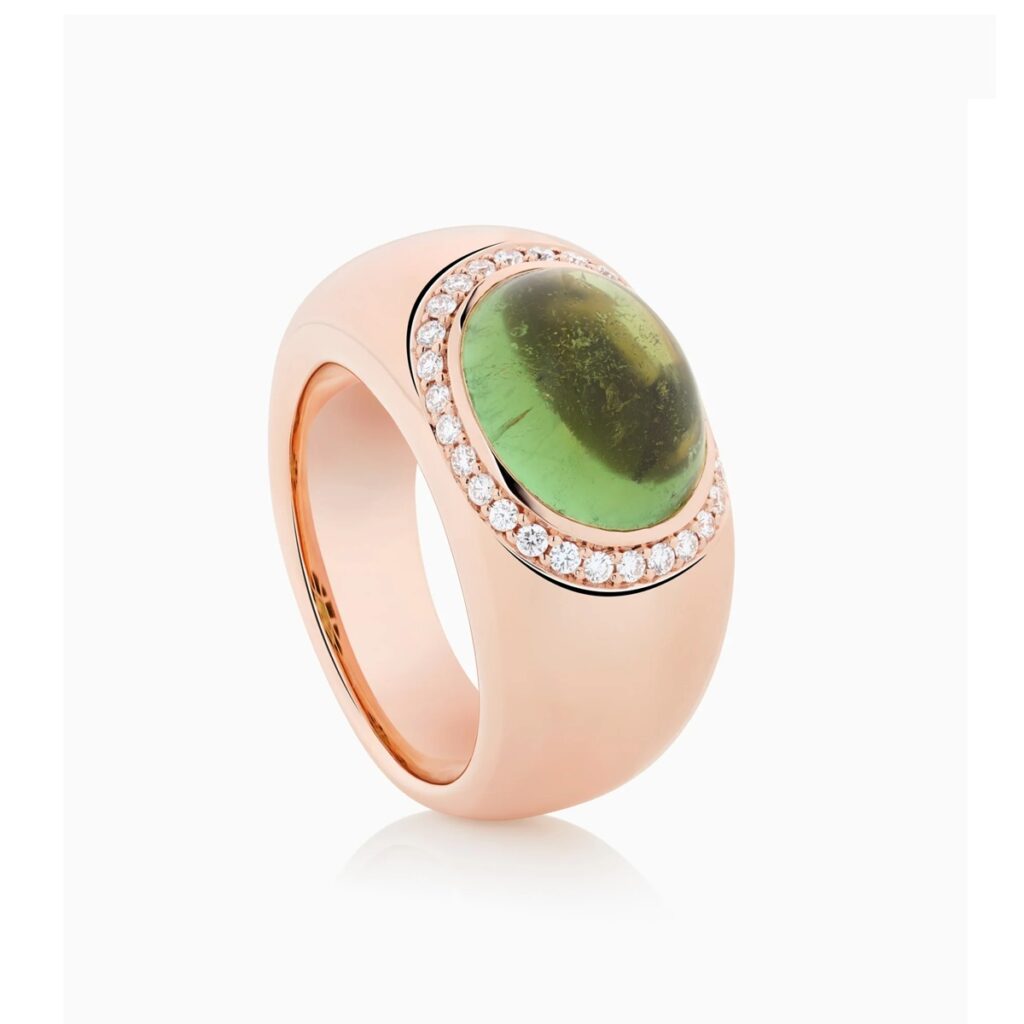 Bron Sushi Roségouden ring met toermalijn en diamant 8RR4938GTCBR