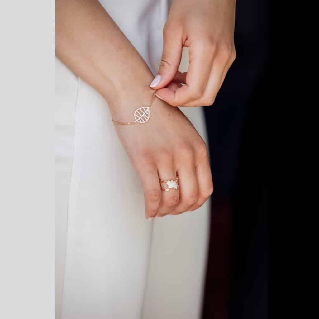 De Parme Design Beech Roségouden armband met Diamant 3.BR.R.WD.S.1