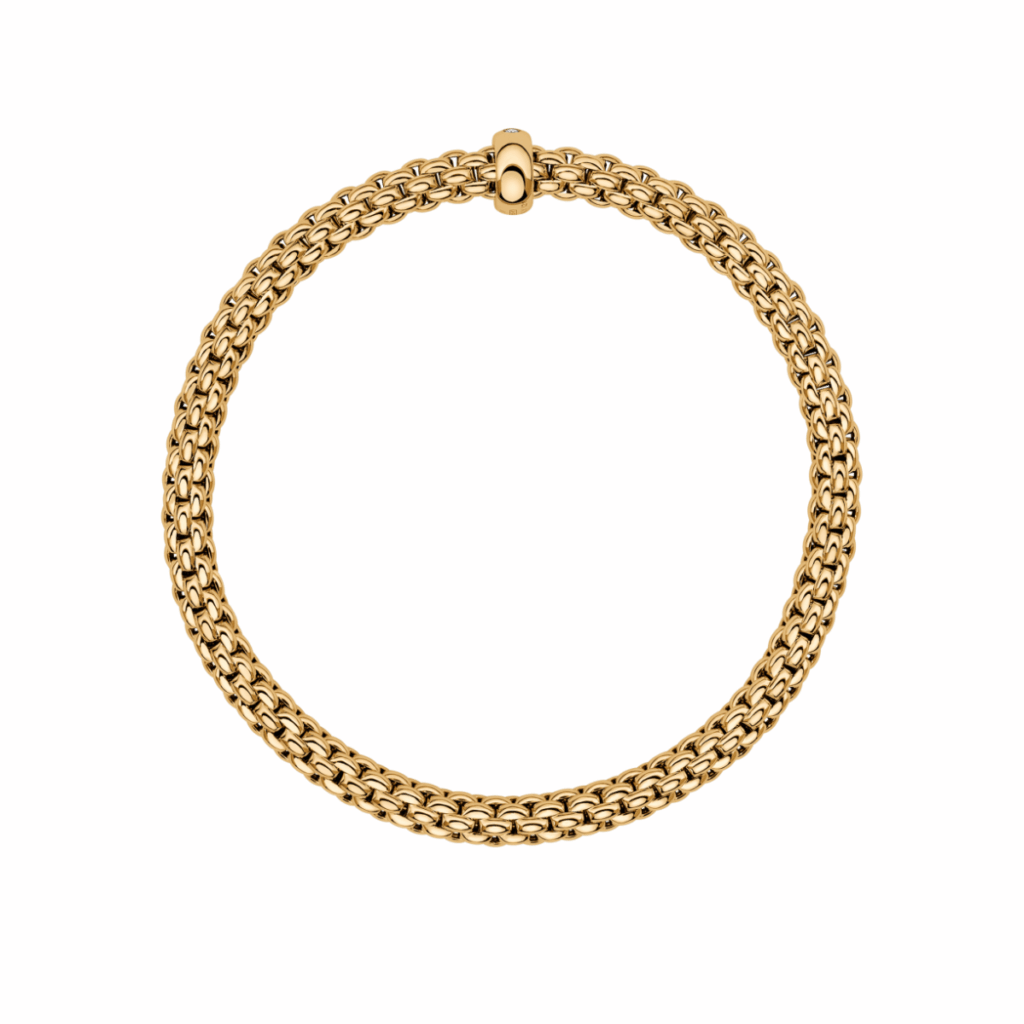 Fope Solo Flex’it geelgouden armband met diamant 01M06BX_BB_G_XGX_00M