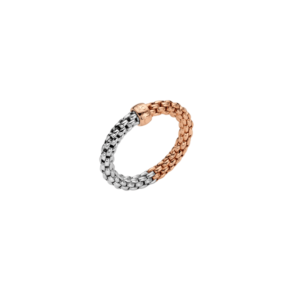 Fope Flex’it Essentials ring wit- en roségoud met diamant 06E08AX_XX