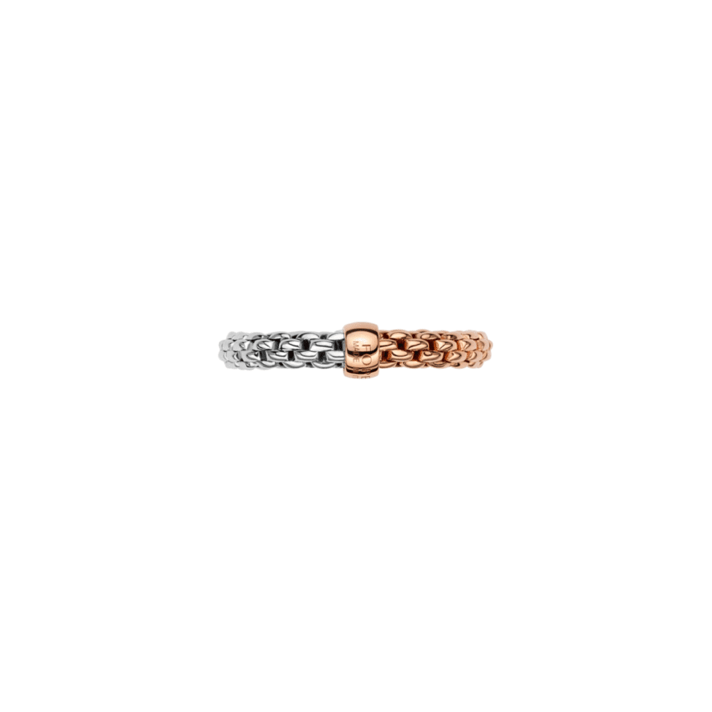 Fope Flex’it Essentials ring wit- en roségoud met diamant 06E08AX_XX