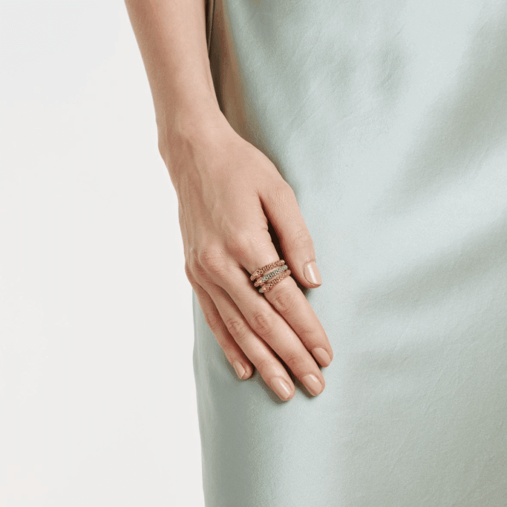 Fope Flex’it Essentials ring wit- en roségoud met diamant 06E08AX_XX