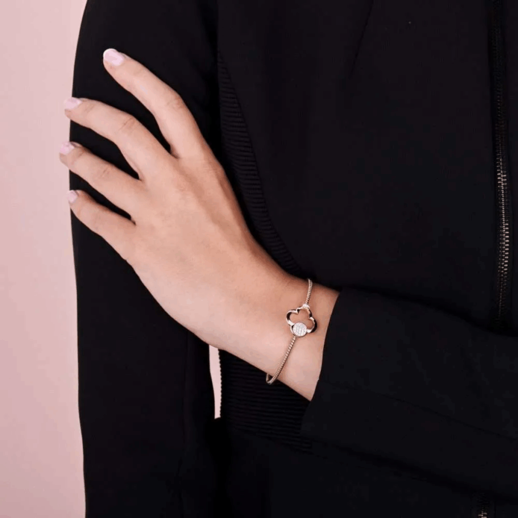 Tirisi Jewelry witgouden bangle met diamant TB2109DW