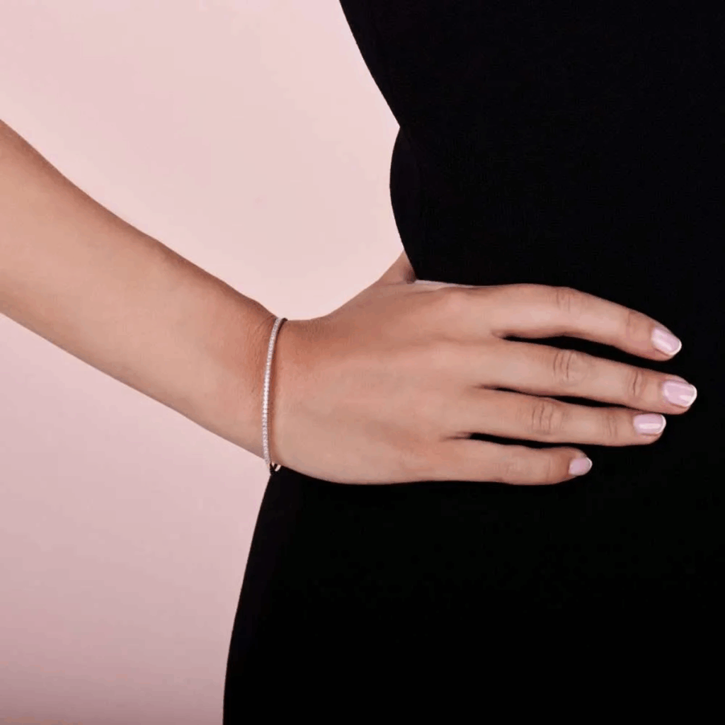Tirisi Jewelry witgouden bangle met diamant TB2131DW