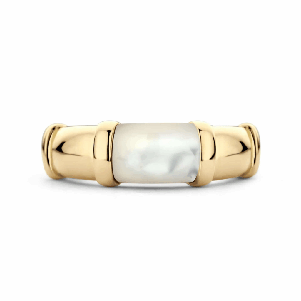 Tirisi Jewelry 18 karaat roségouden ring met parelmoer en diamant TR1228WMP