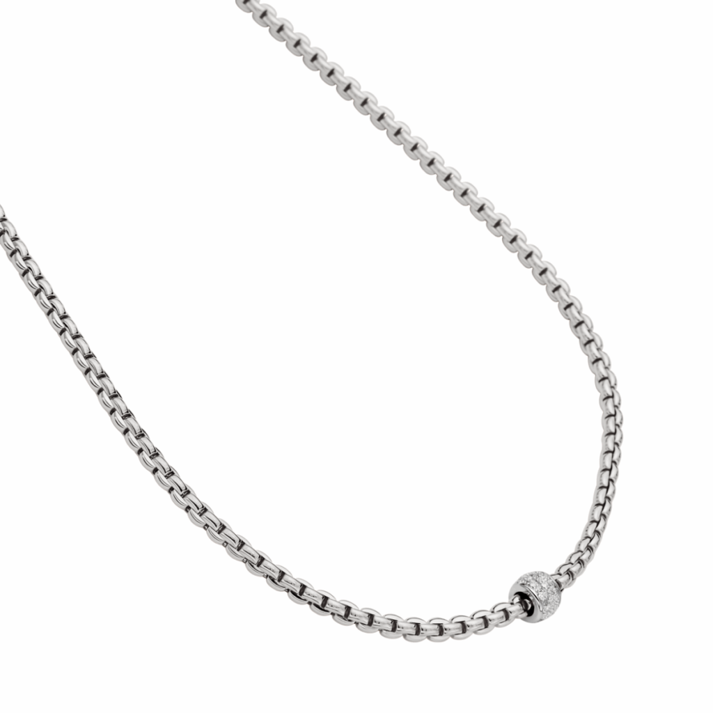 Fope Eka collier witgoud met diamant 73001CX_PB_B_XBX_043