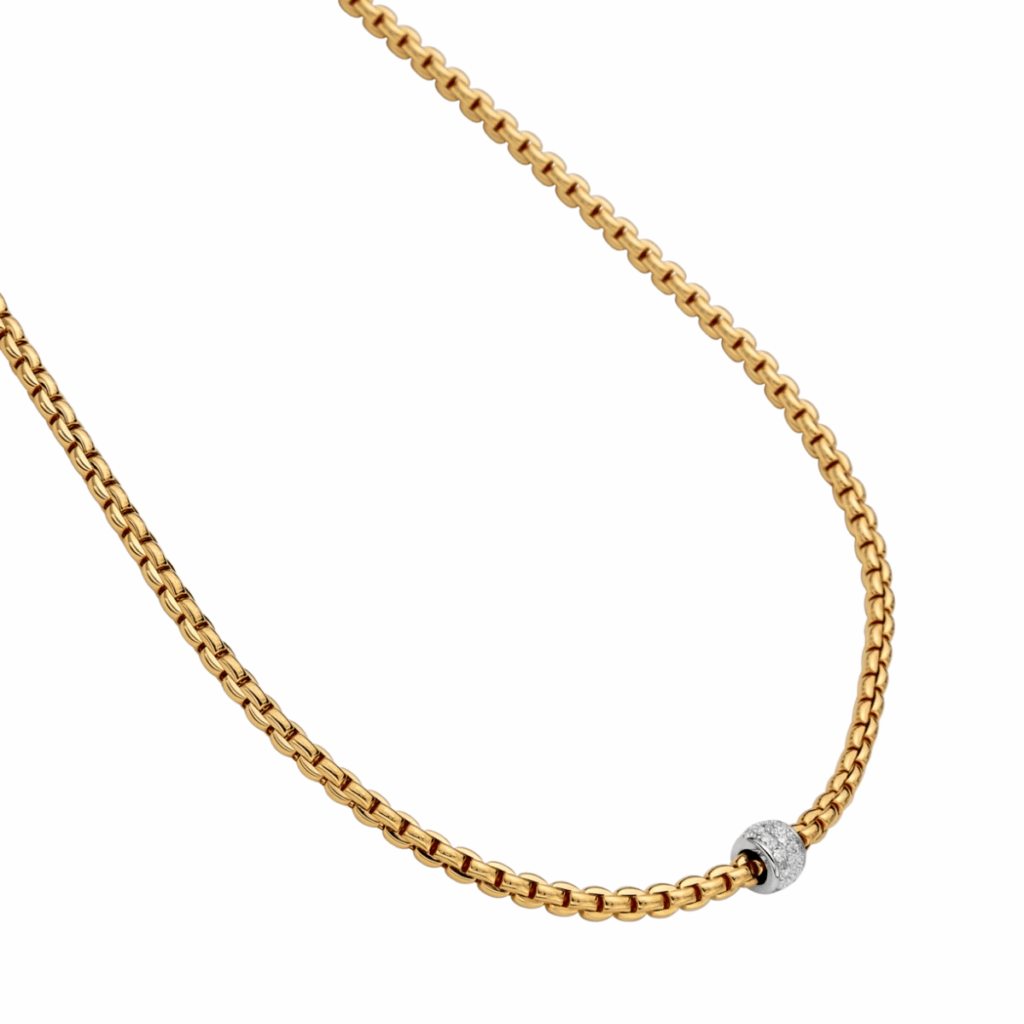 Fope Eka collier geel- en witgoud met diamant 73001CX_PB_G_XBX_043