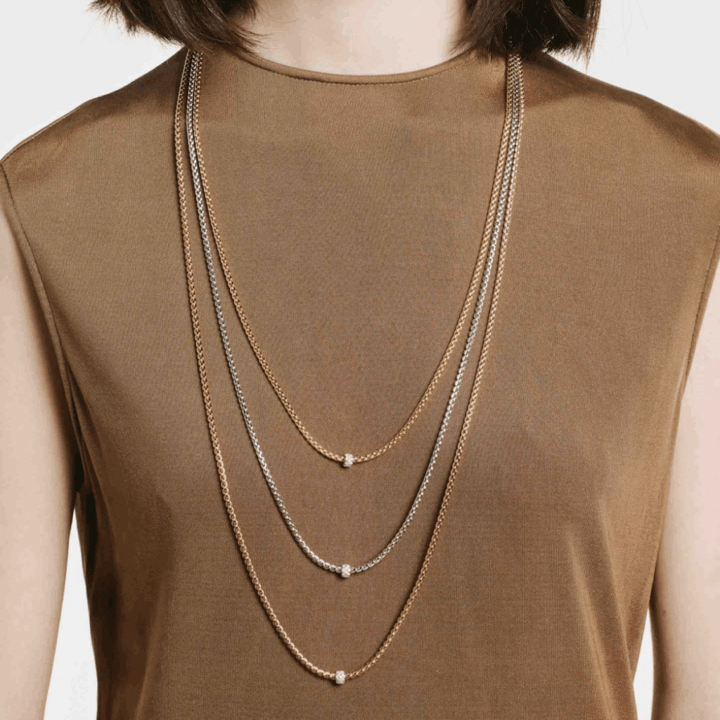 Fope Eka collier geel- en witgoud met diamant 73001CX_PB_G_XBX_043