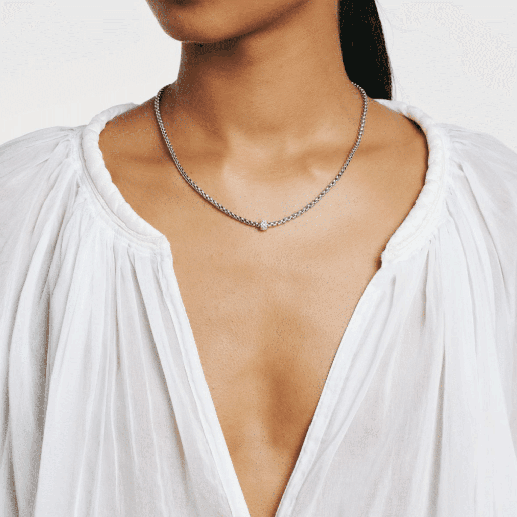 Fope Eka collier geel- en witgoud met diamant 73001CX_PB_G_XBX_043
