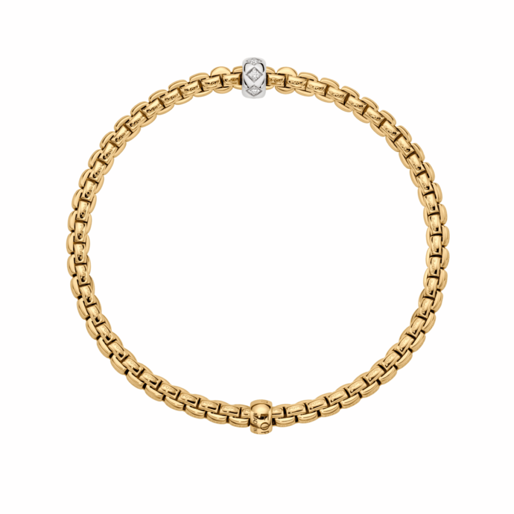 Fope Solo Flex’it geelgouden armband met diamant 01M06BX_BB_G_XGX_00M