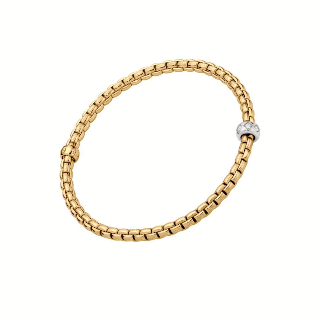 Fope Solo Flex’it geelgouden armband met diamant 01M06BX_BB_G_XGX_00M