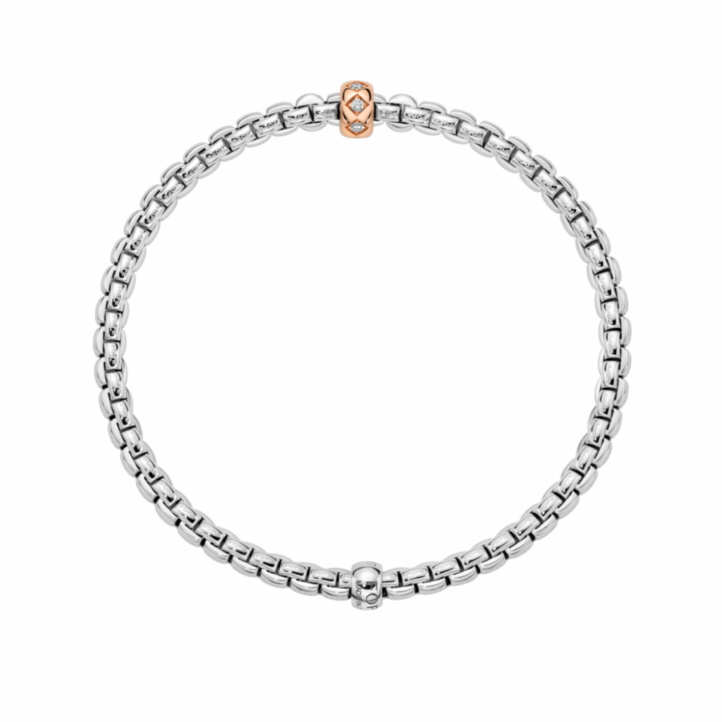 Fope Eka Flex’it geel- en witgouden armband met diamant 73101BX_BB_G_XBX_00M
