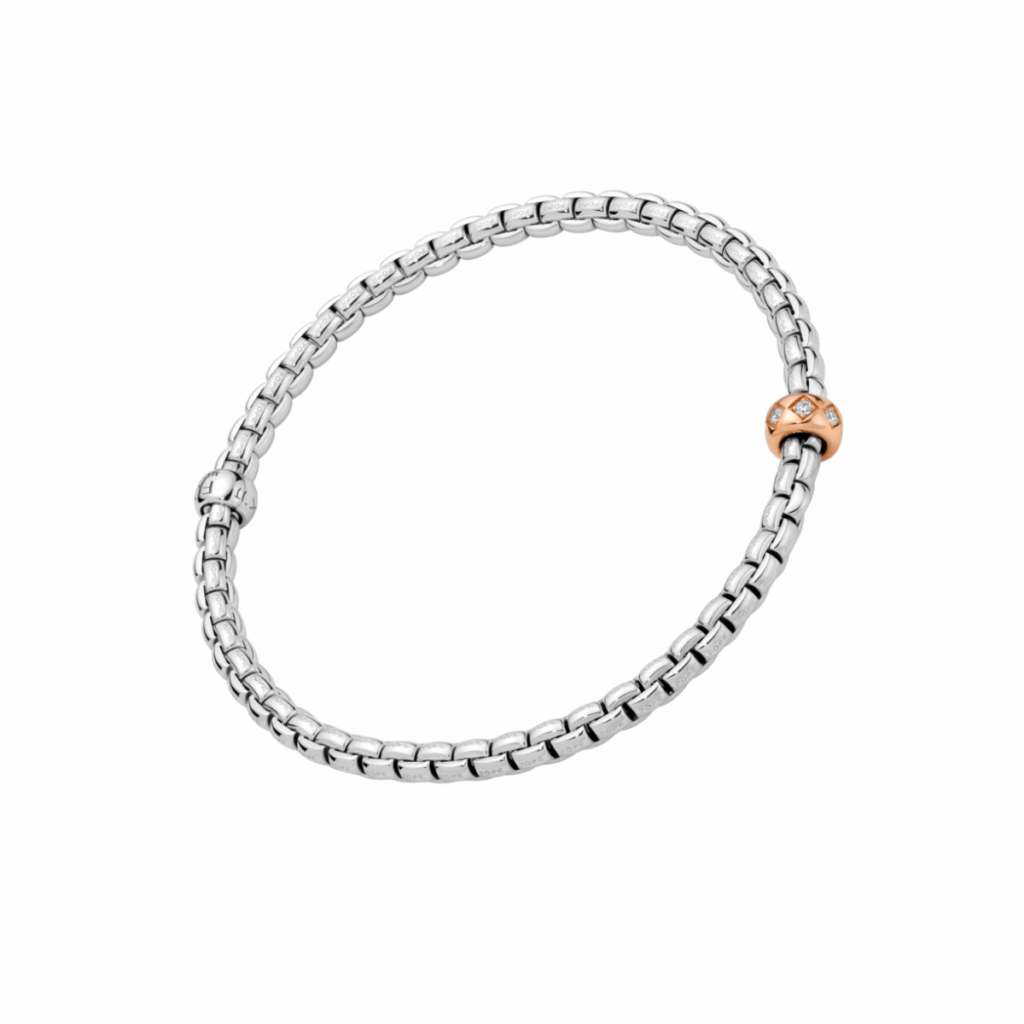 Fope Eka Flex’it geel- en witgouden armband met diamant 73101BX_BB_G_XBX_00M