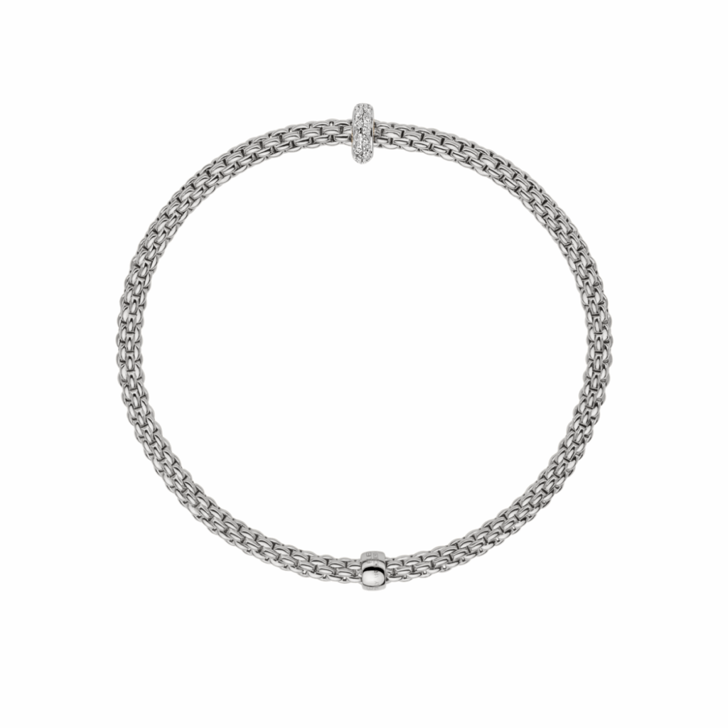 Fope Prima Flex’it armband witgoud met diamant 74508BX_BB_B_XBX