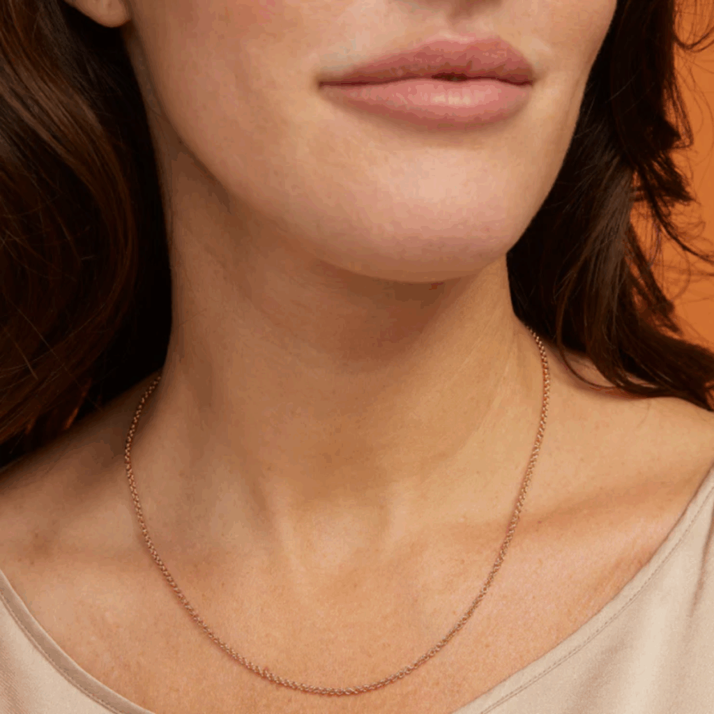 Bron Lux roségouden collier 50cm 7CRRA5050