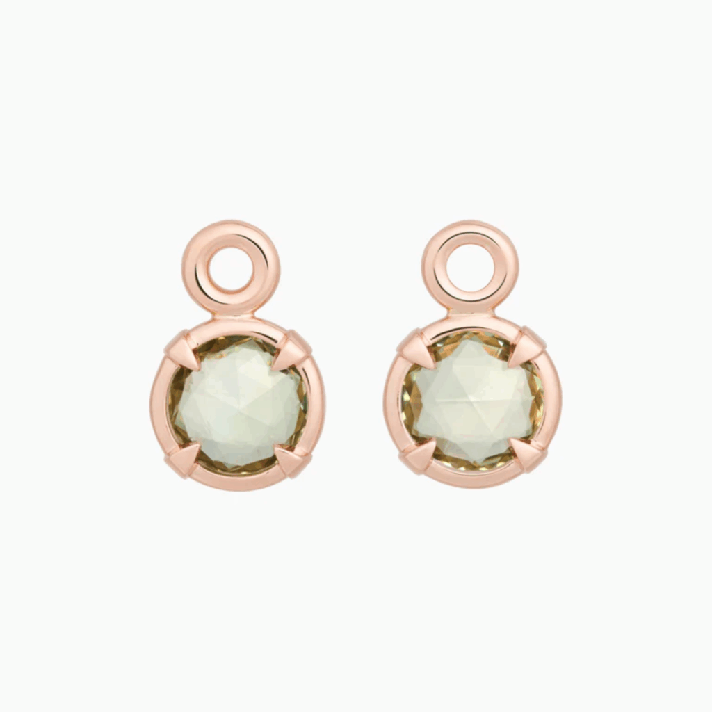 Bron Mira Mira roségouden aanhangers met lemonkwarts 8OR4902LQB