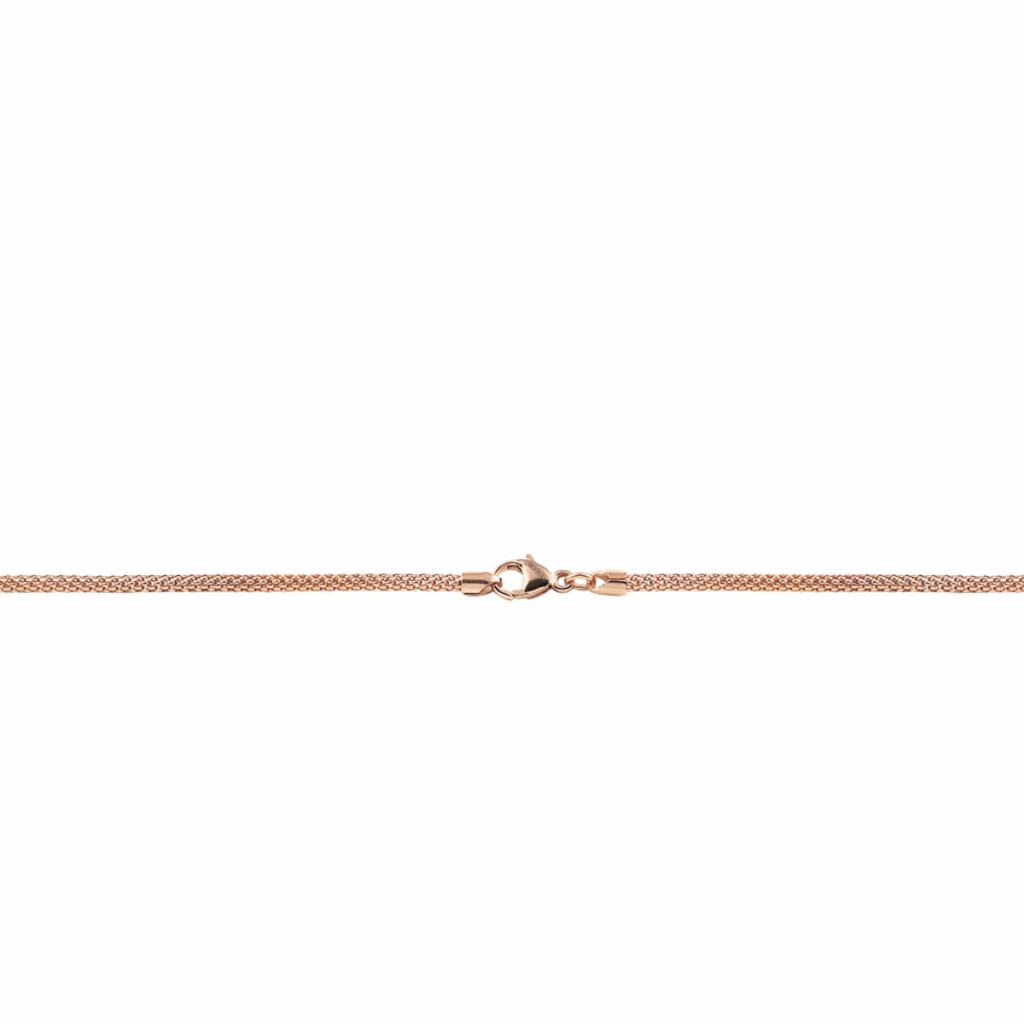 Al Coro 18 karaat roségouden collier met pandaschakel K01R43