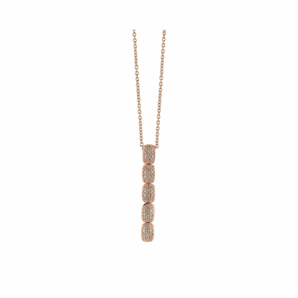 Al Coro 18 karaat roségouden collier met diamant NC561BDR