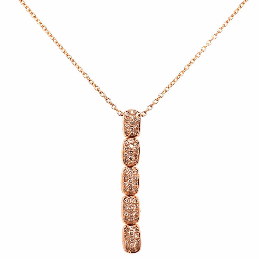 Al Coro 18 karaat roségouden collier met diamant NC561BDR