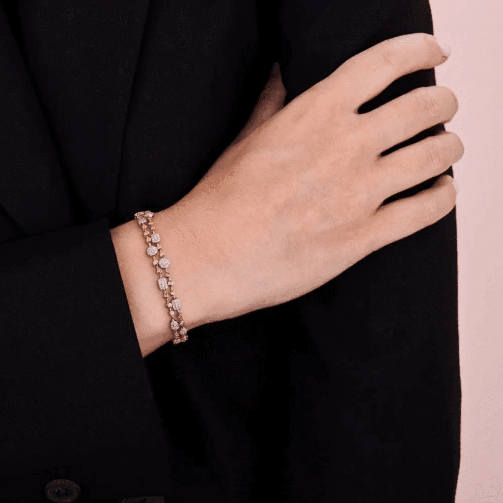 Tirisi Jewelry roségouden armband met diamant TB9072D(2P)