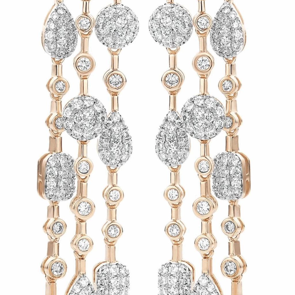 Tirisi Jewelry 18 karaat roségouden oorhangers met diamant TE9265D(2P)