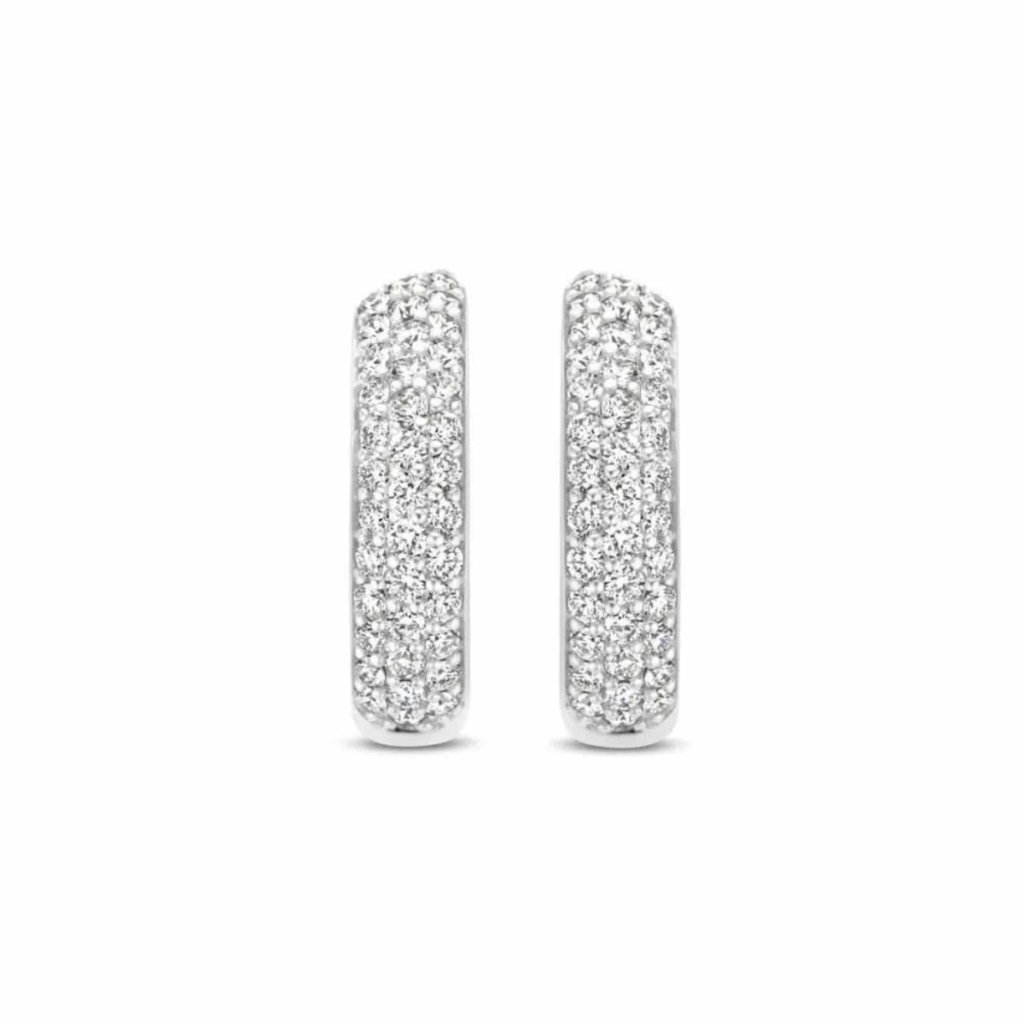 Tirisi Jewelry 18 karaat witgouden oorhangers met diamant TE9305DW