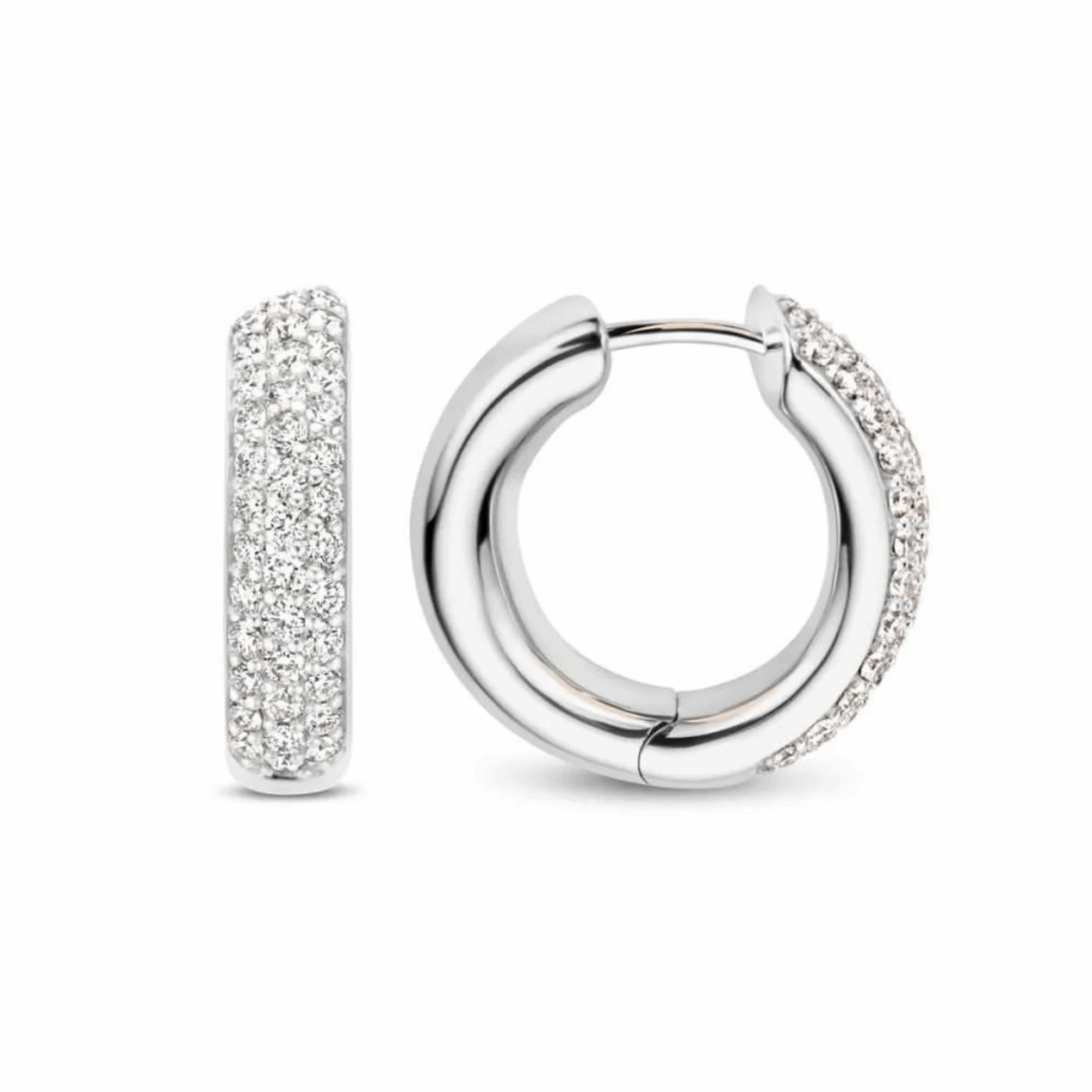 Tirisi Jewelry 18 karaat witgouden oorhangers met diamant TE9305DW