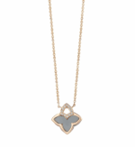 Tirisi Jewelry 18 karaat roségouden collier met hematiet en diamant TN2117HMP