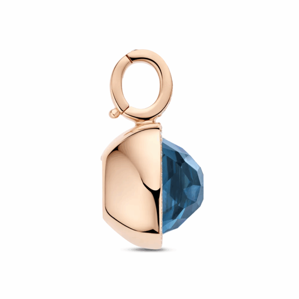 Tirisi Jewelry 18 karaat roségouden hanger met topaas en diamant TP9091-1LBTP