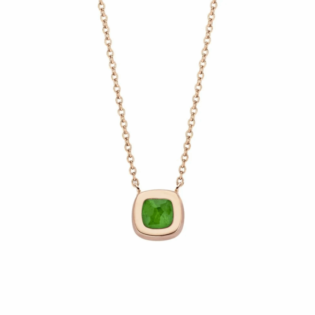 Tirisi Jewelry Milano Sweeties 18 karaat roségouden collier met smaragd en diamant TP9152EMP