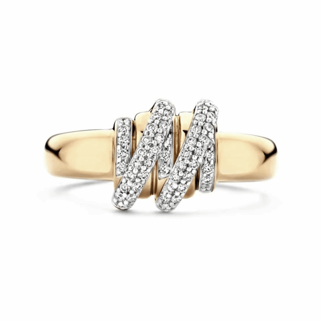 Tirisi Jewelry 18 karaat geelgouden ring met diamant TR1231D(2T)