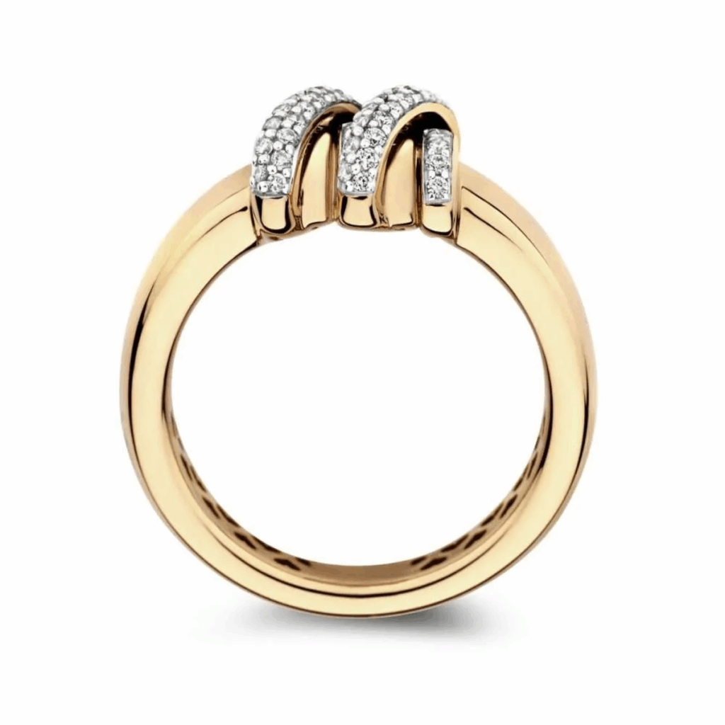 Tirisi Jewelry 18 karaat geelgouden ring met diamant TR1231D(2T)