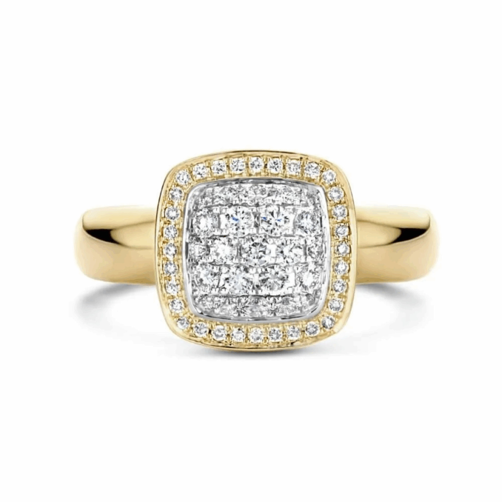 Tirisi Jewelry 18 karaat geelgouden ring met diamant TR9762D(2T)