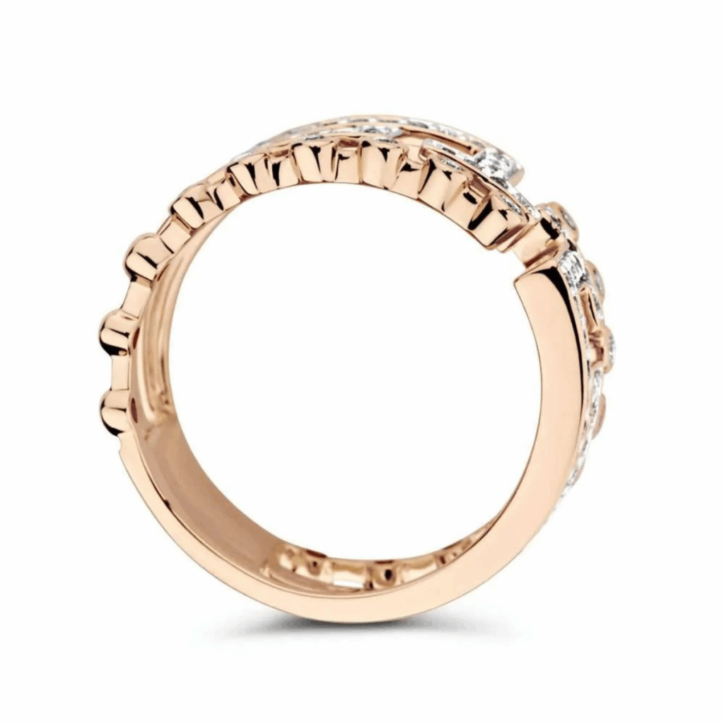 Tirisi Jewelry 18 karaat roségouden ring met diamant TR9776D(2P)