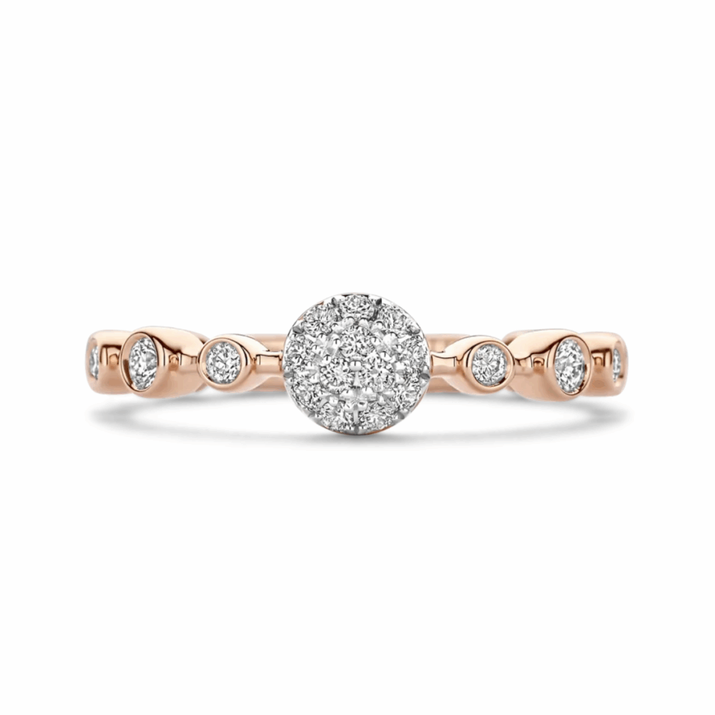 Tirisi Jewelry 18 karaat roségouden ring met diamant TR9806D(2P)